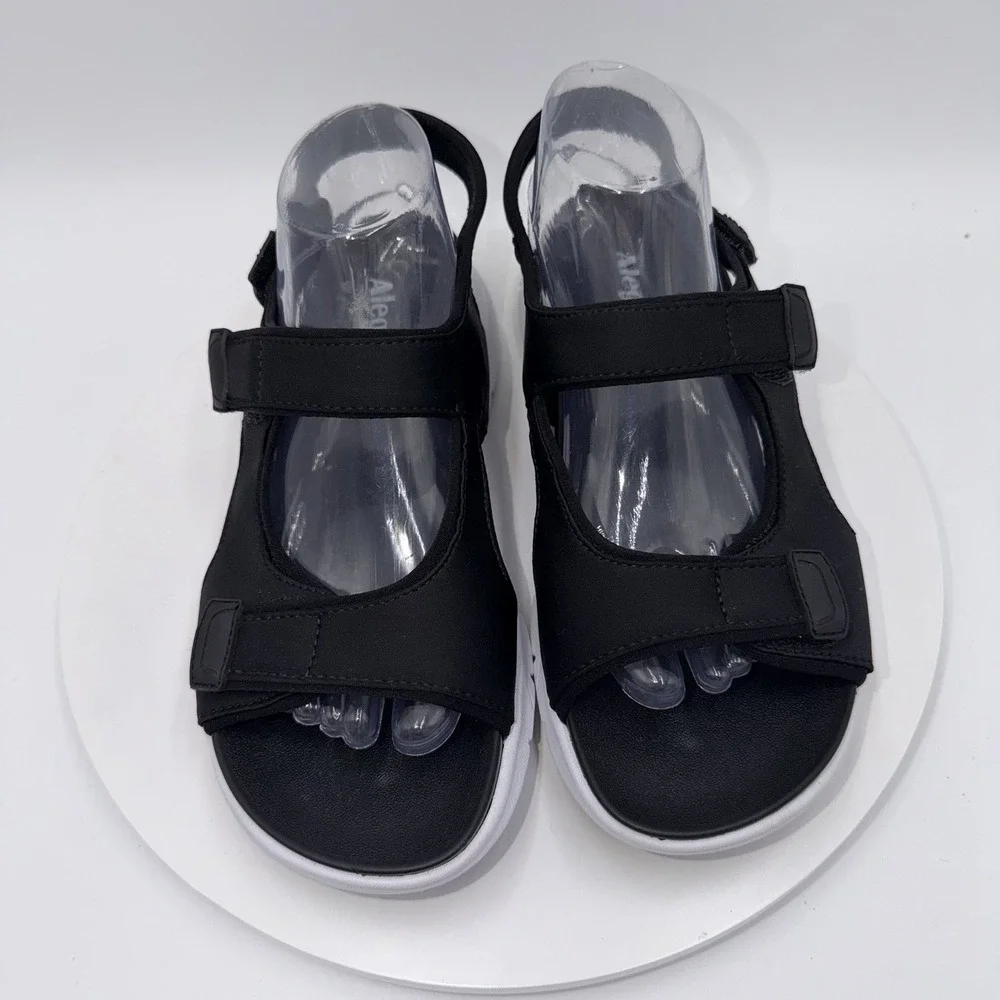 Alegria Sandie Women Size 41/10.5 Black Athletic Arch Support Adjustable Straps